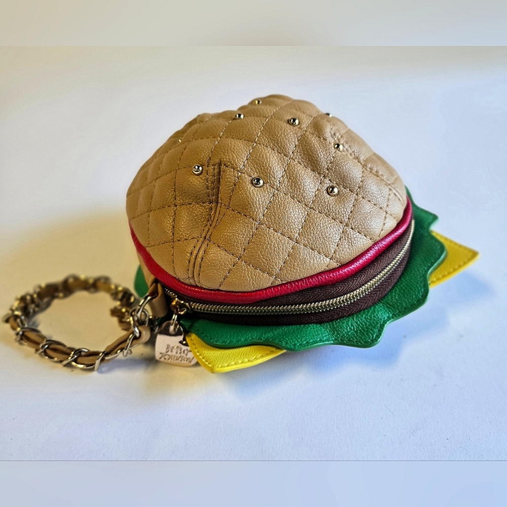 Betsey Johnson Hamburger Party Wristlet Purse